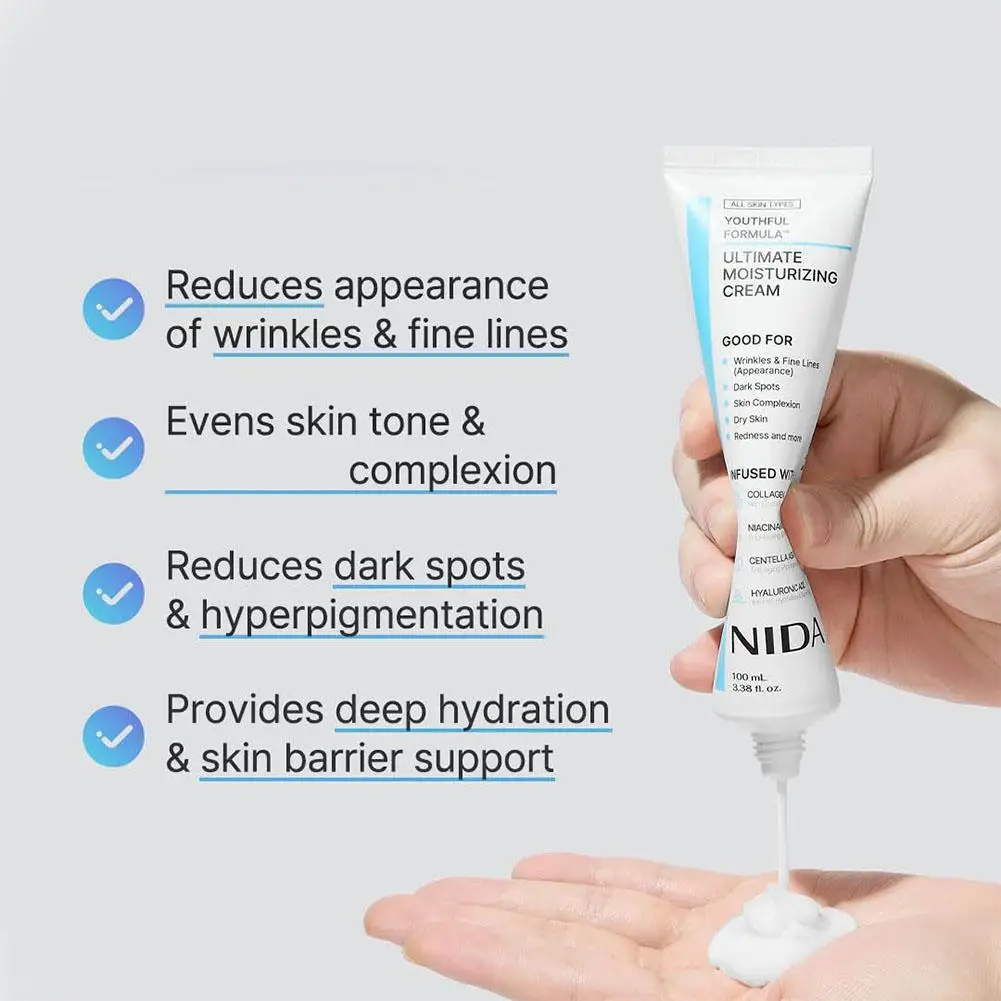 Nida Creme Facial Hidratante Multi-Ação 100ml Branco - Imagem 5