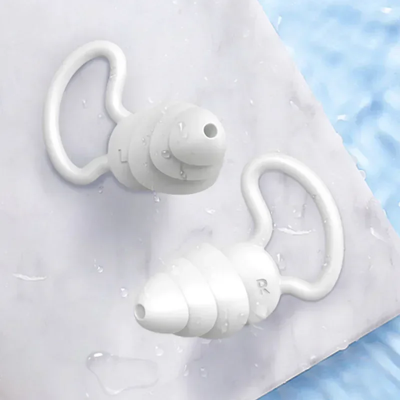 Par de Protetores de Ouvido de Silicone para Natação e Sono - Imagem 2