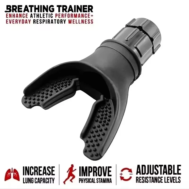 Dispositivo Exercício Respiratório Pulmões Portátil Preto - Imagem 2